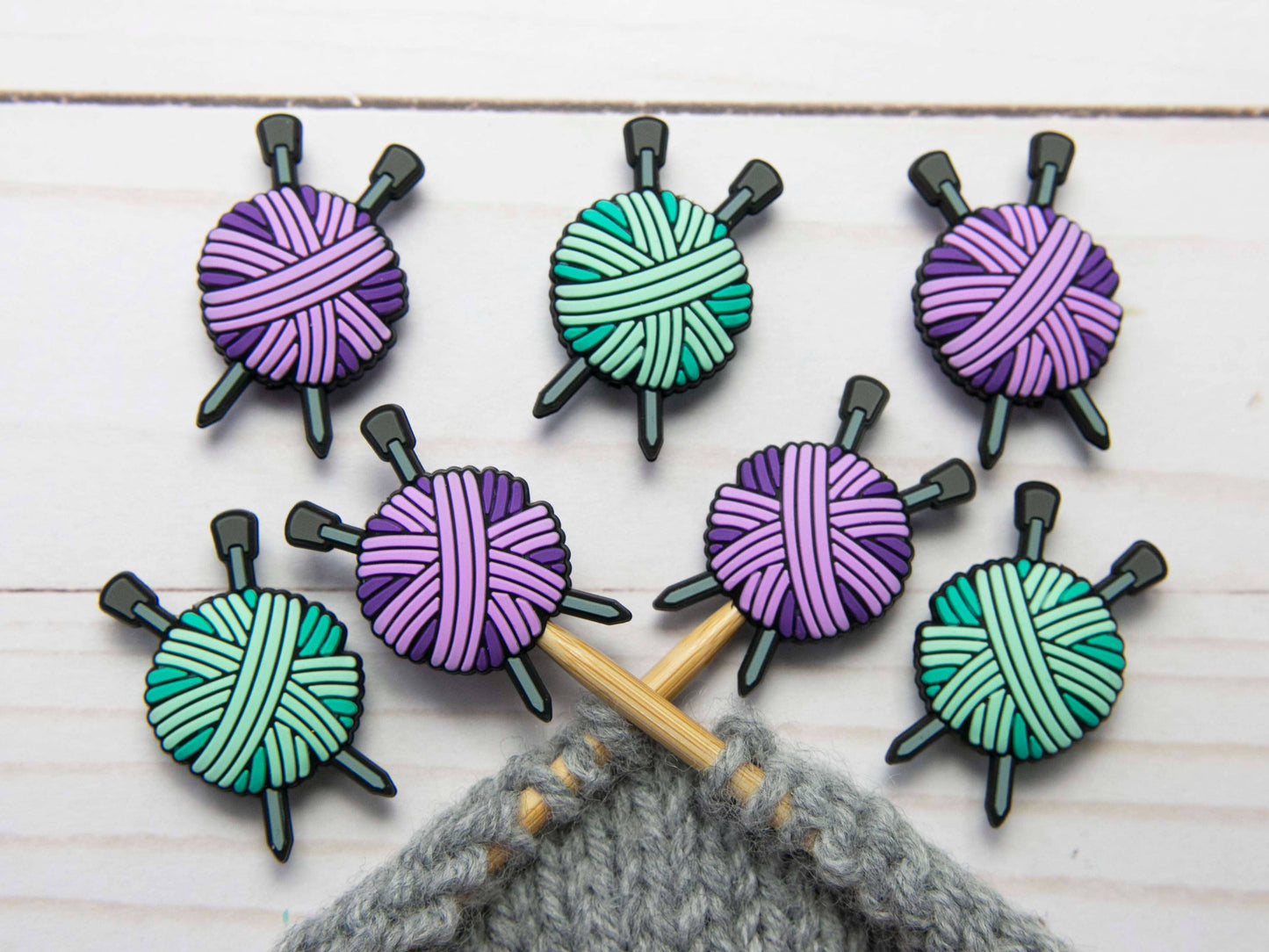 Purple Yarn Ball | Stitch Stoppers