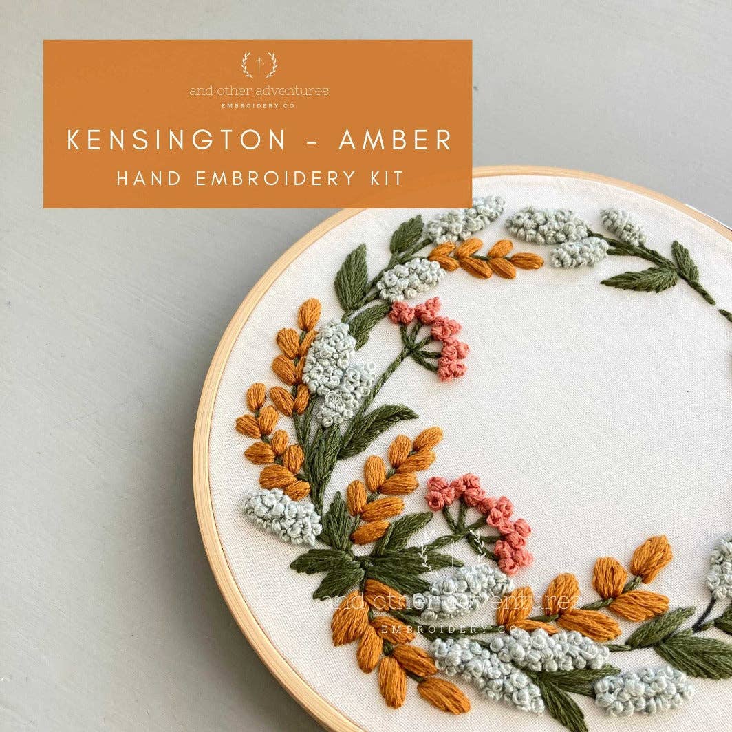 Hand Embroidery Kit - Kensington in Amber
