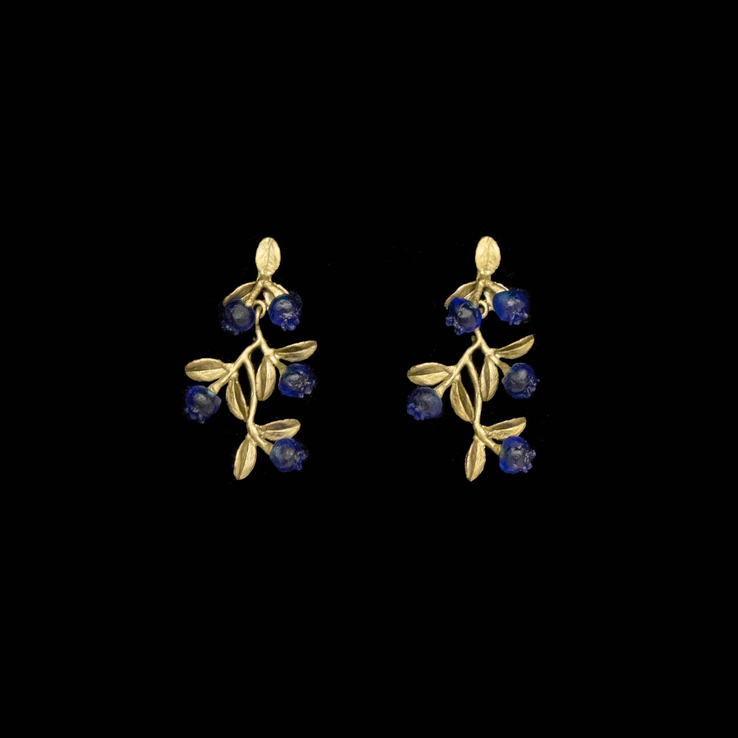 Petite Blueberry Dangle Post Earrings