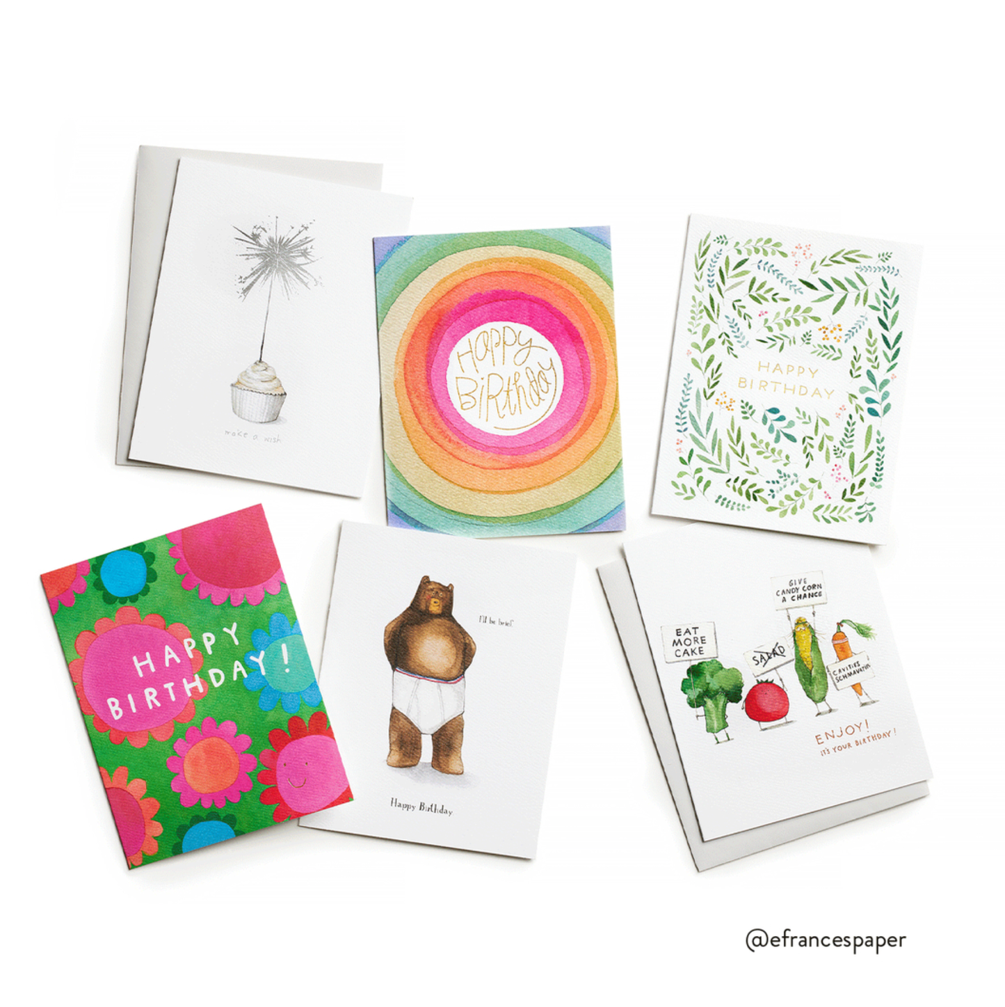 Pretty Leaves | Floral Birthday Greeting Card