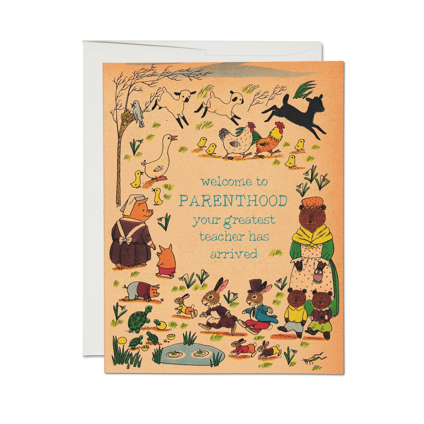 Richard Scarry Parenthood greeting card