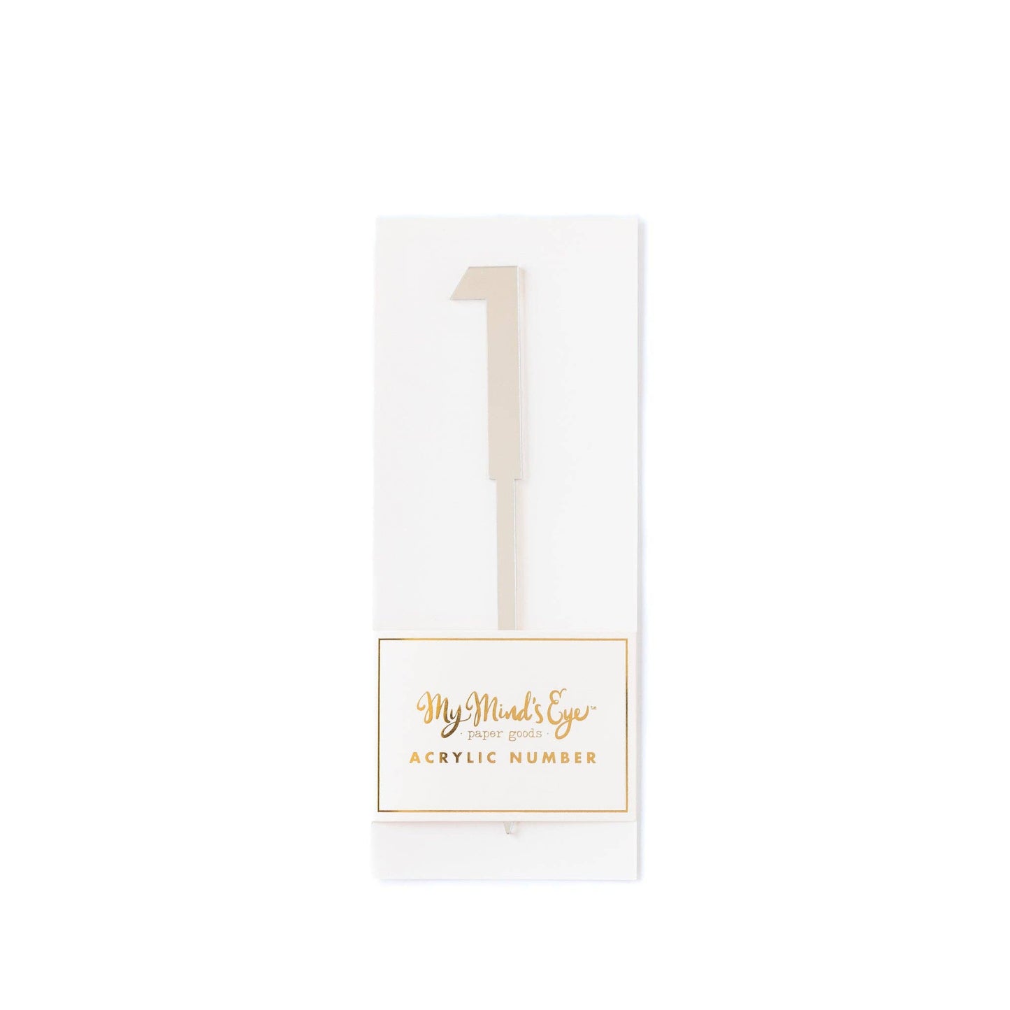 Basic Silver Acrylic Number - 1