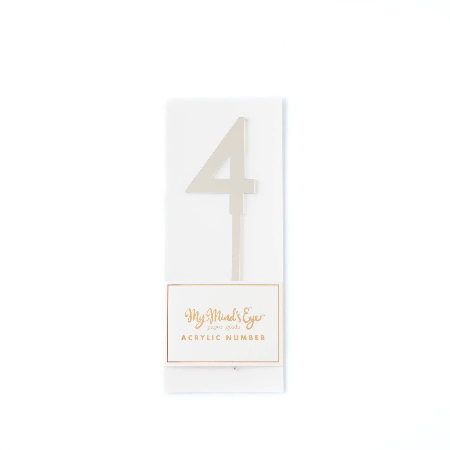 Basic Silver Acrylic Number - 4