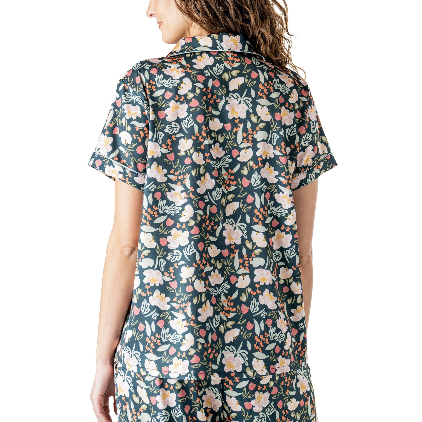 Hello Mello Satin Pajama Top | Petal to the Metal