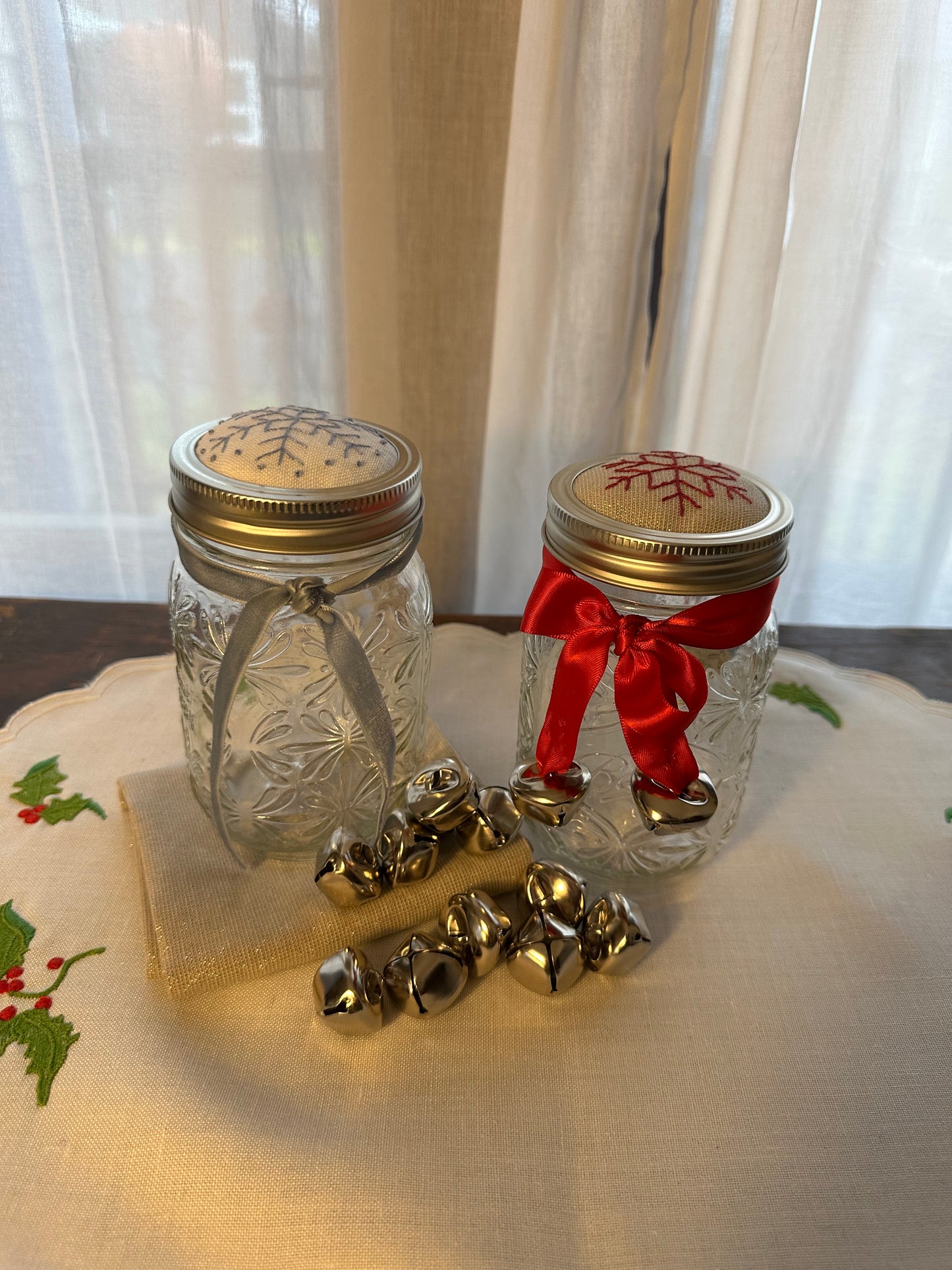 Snowflake Embroidered Jar (Adults & Teens)