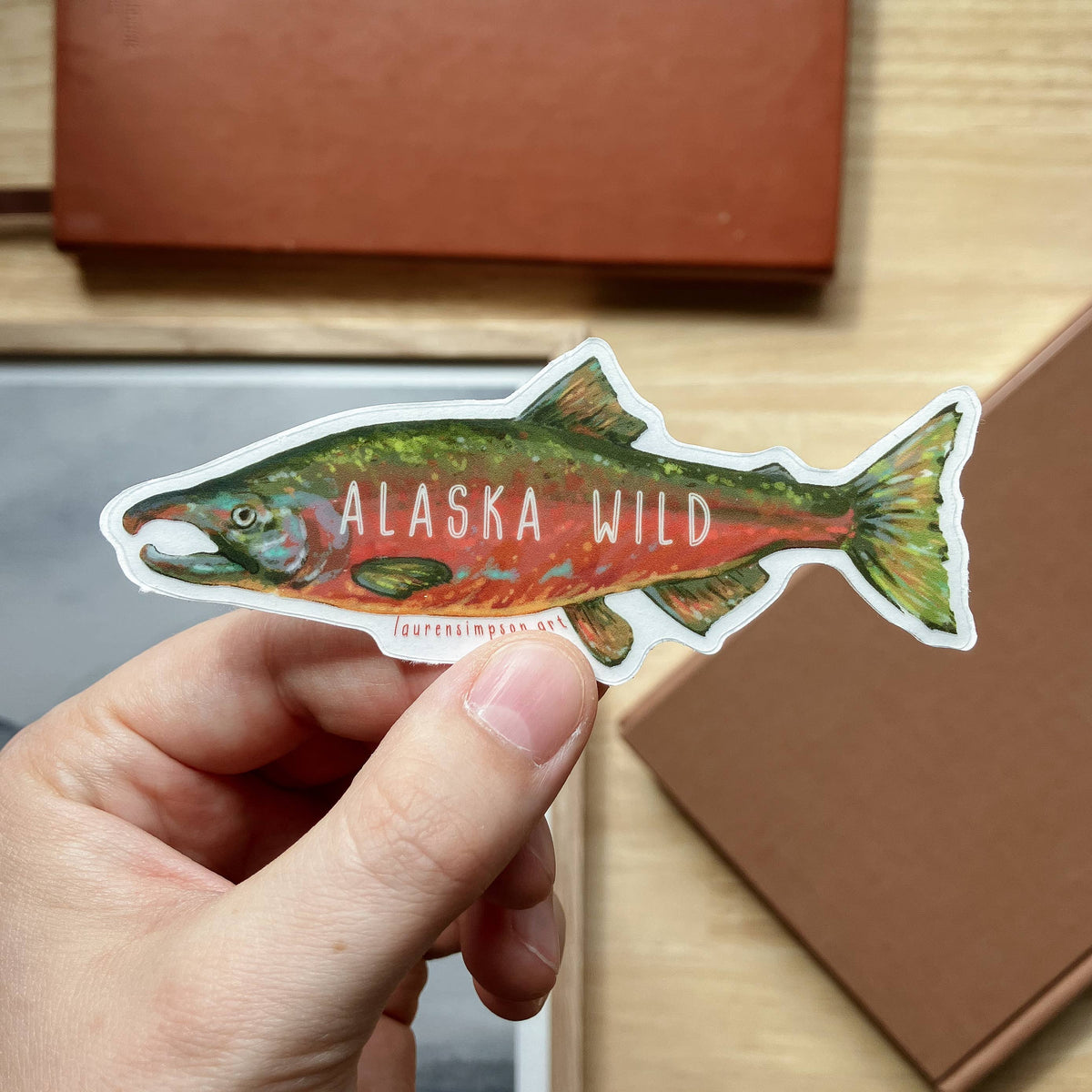 Alaska Wild Salmon Sticker