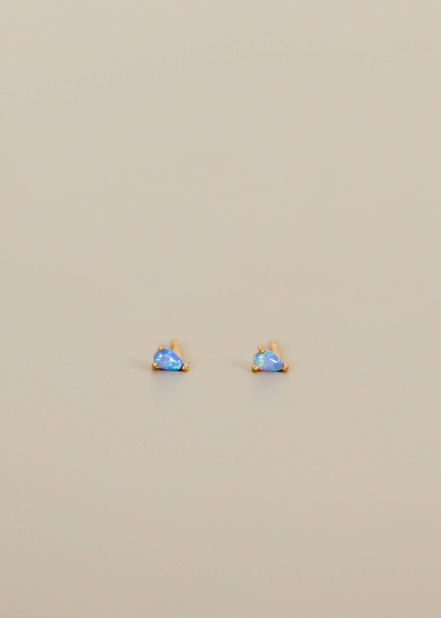 Teardrop - Fire Opal - Gold Earrings