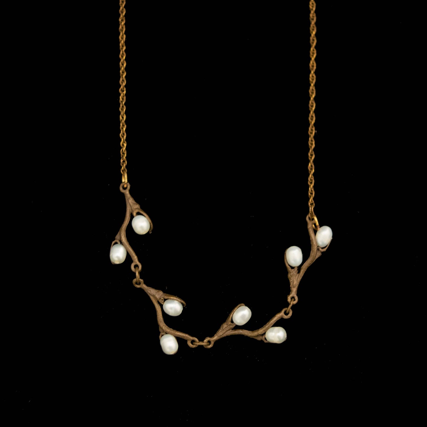 Pussy Willow Contour Chain Necklace - 16" Adj.