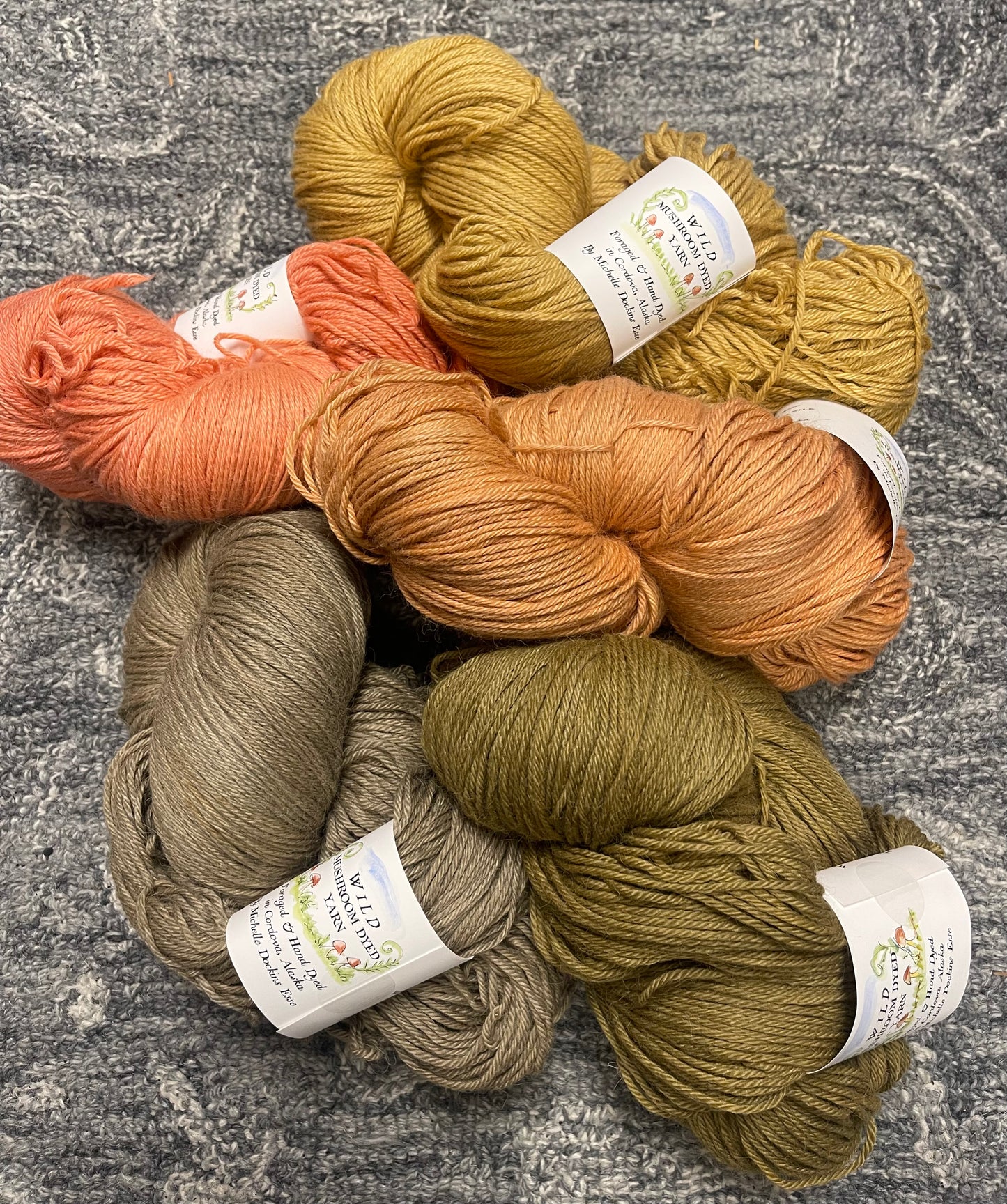 PERRY ALPACA MERINO SILK Mushroom Dyed Yarn by Michelle Dockins Esse