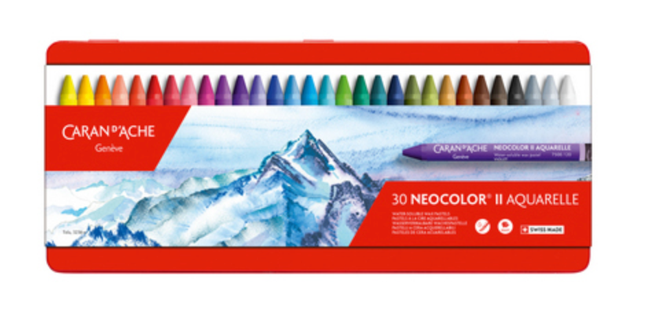 Caran D'Ache Neocolor Wachskreiden - Metalldose Mit 40 Pastellen