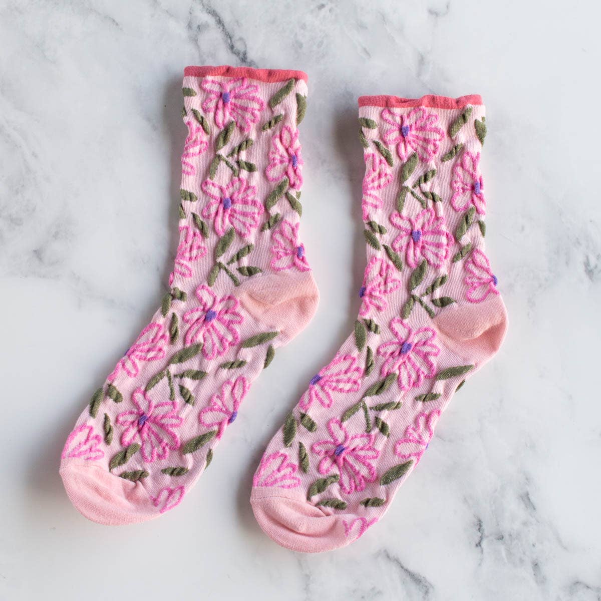 Unique Vintage Floral Socks