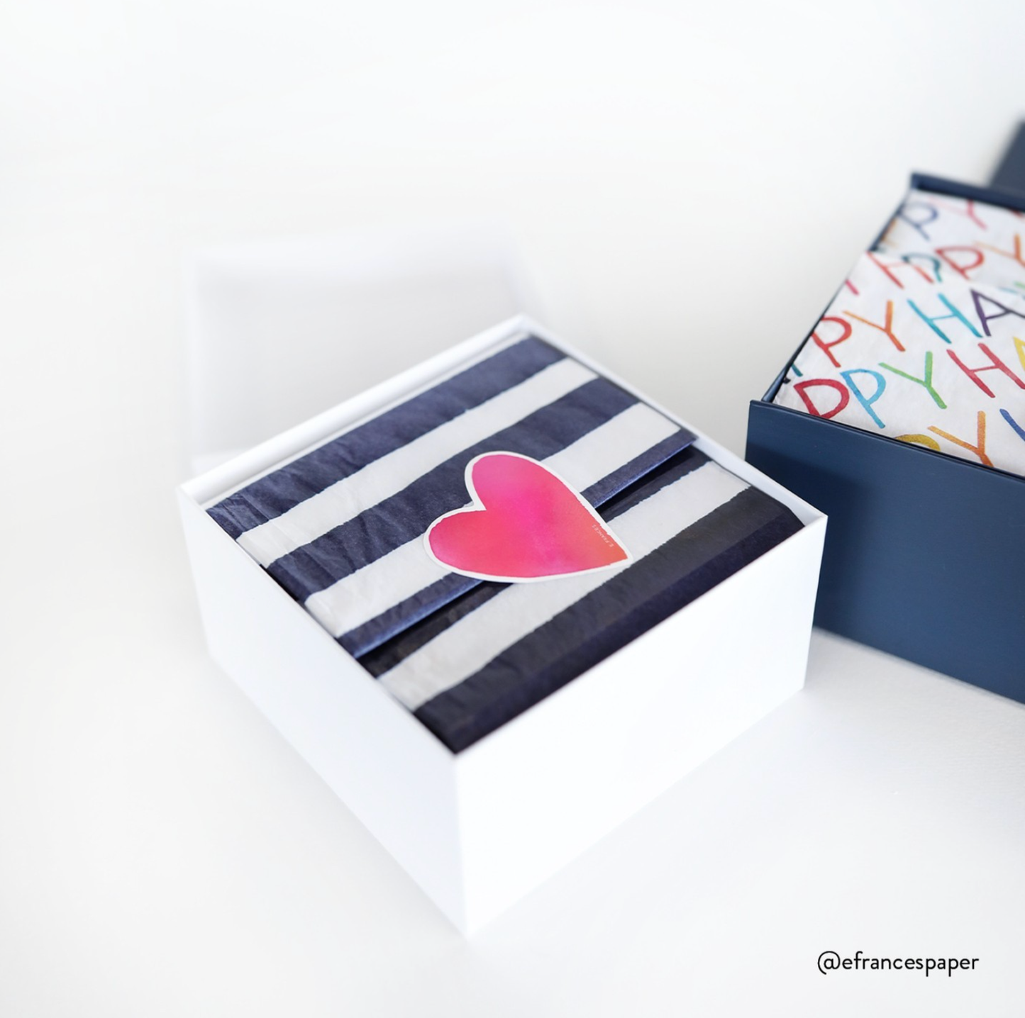 Navy Stripe Tissue Paper | Gift Wrap