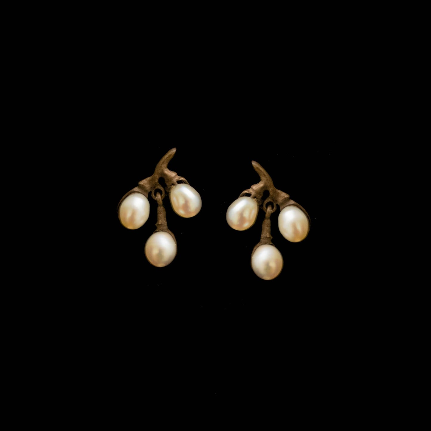 Pussy Willow 3 Branch Post Earrings