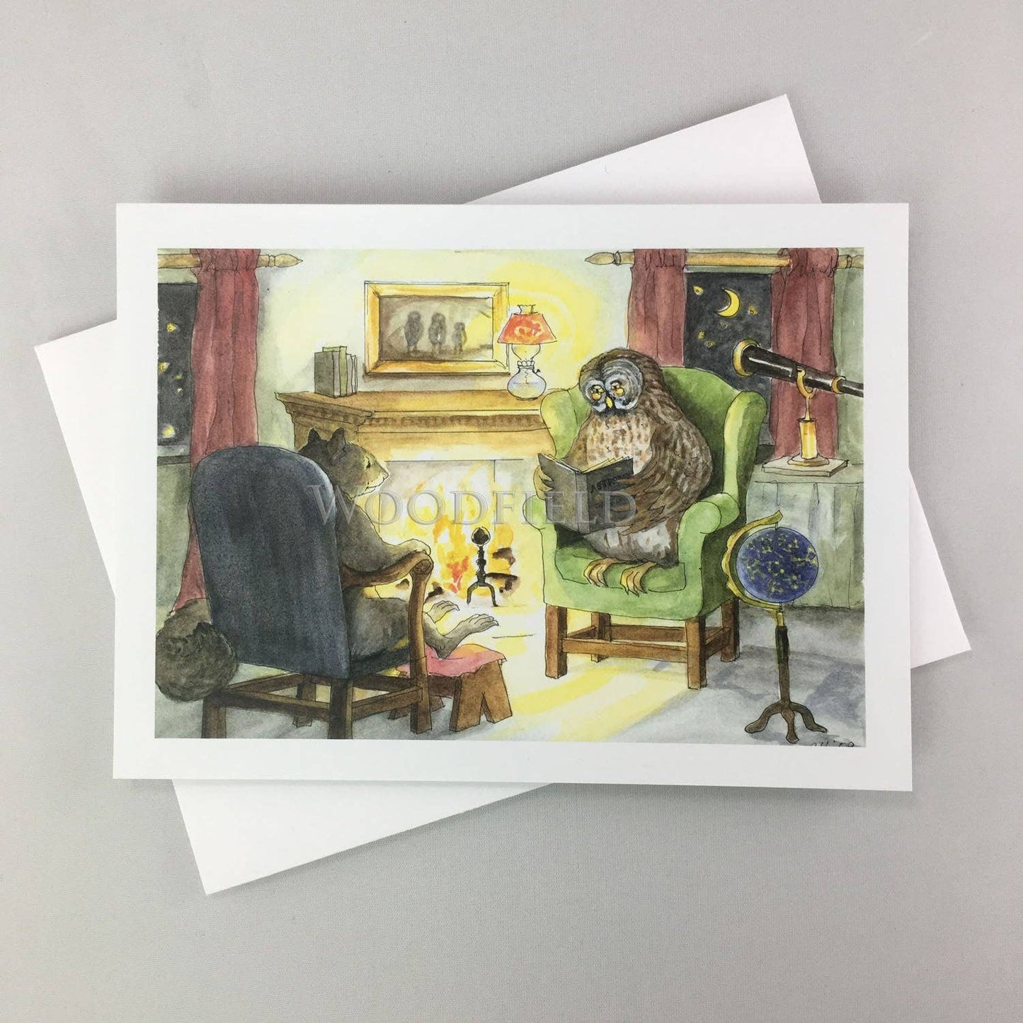 Evening at Owl's Notecard