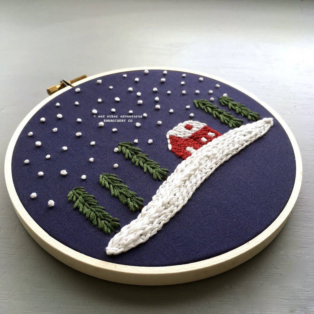 Embroidery KIT - Christmas Cabin