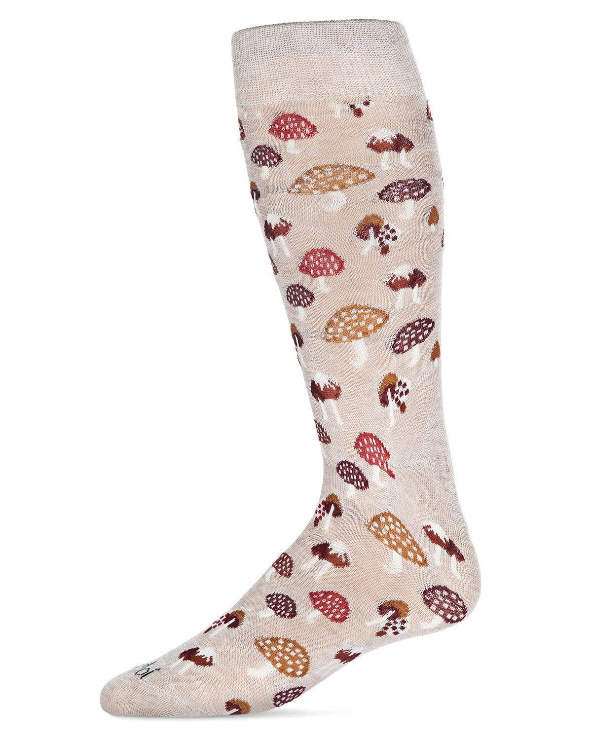 Men's Mushroom Fields Novelty Crew Sock(1)