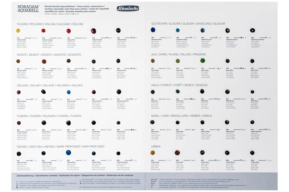 Schmincke Dot Card 50 colours Super Granulation