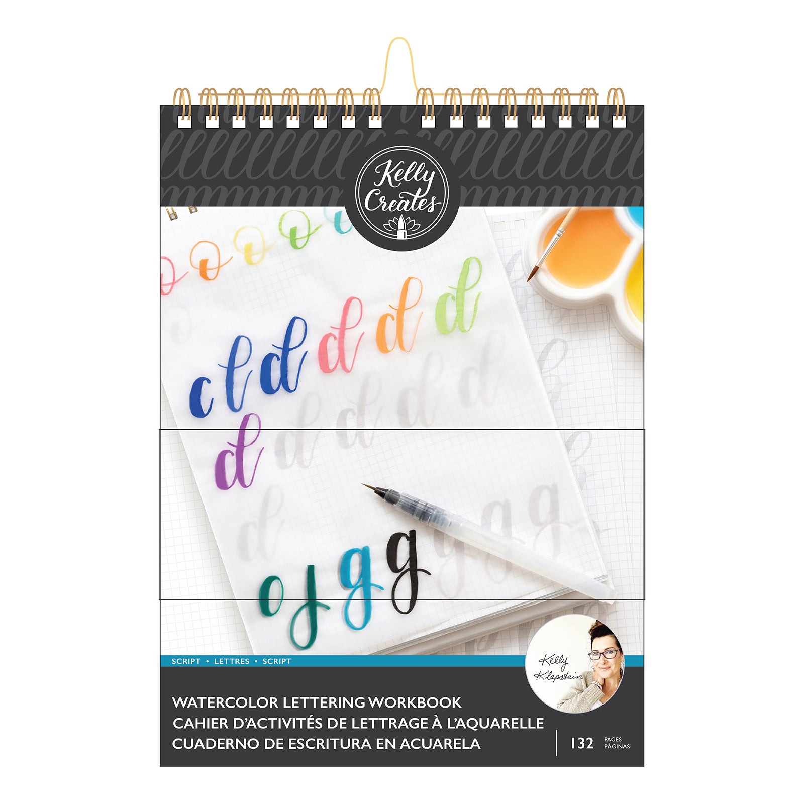 Kelly Creates Watercolor Lettering Workbook, Script Letters – The