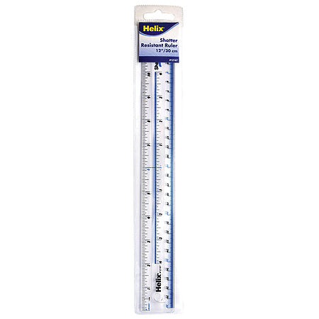 Helix Shatter Resistant Ruler 12"