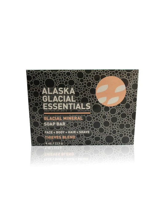 Thieves Blend Glacial Mineral Soap Bar | Face + Body + Hair + Shave