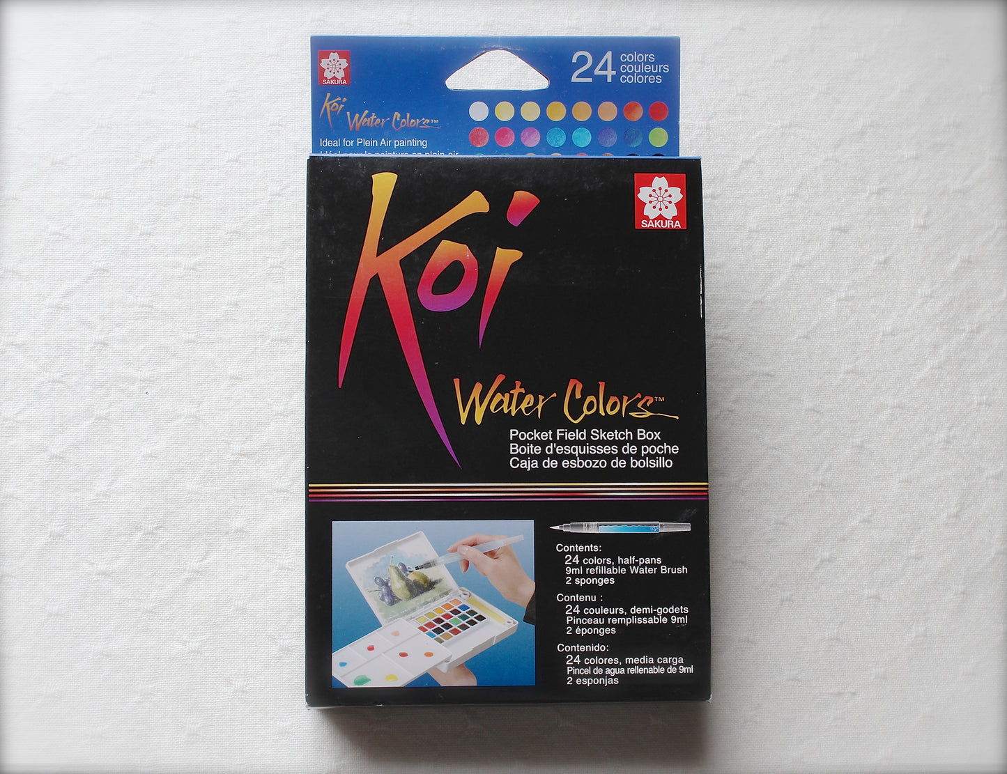 Koi Watercolors - 24 Colors Field Sketch Travel Paint box