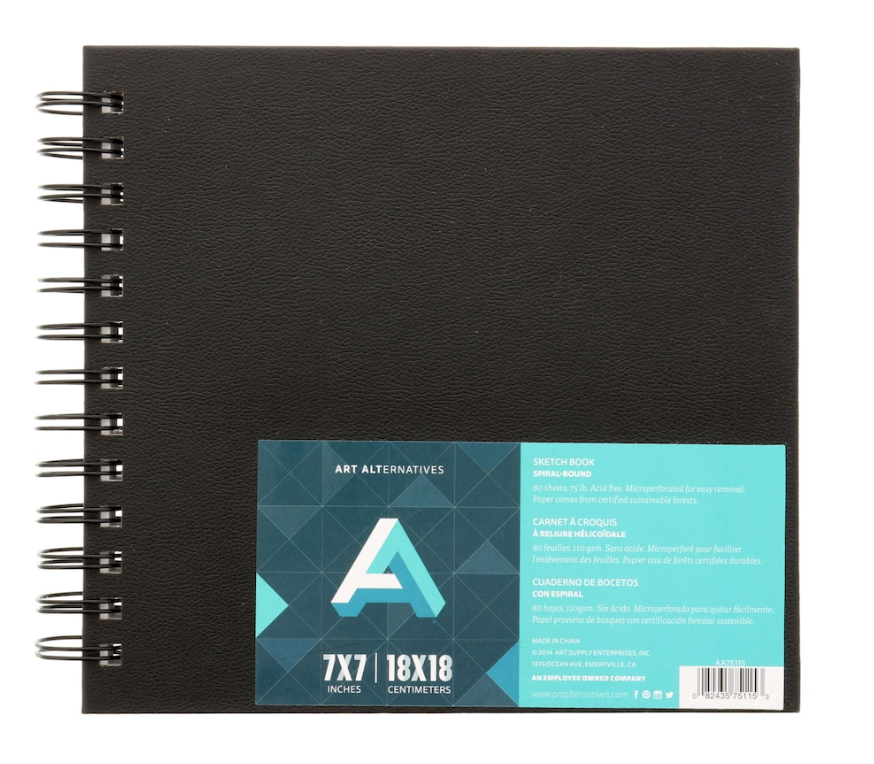 Art Alternatives Spiral-Bound Sketch Book 7x7"
