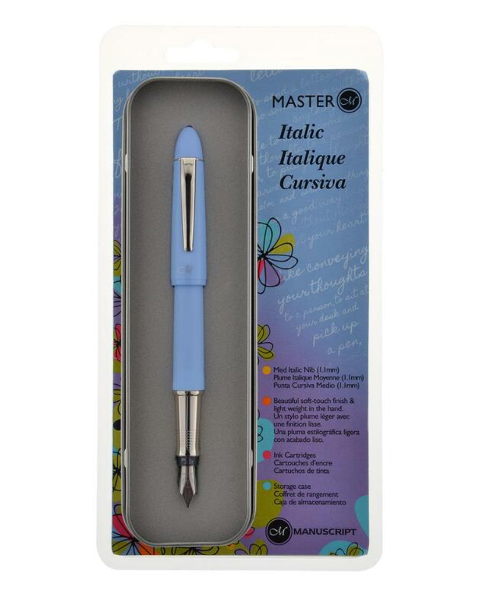 Manuscript Master Italic Pen Blue – The Net Loft