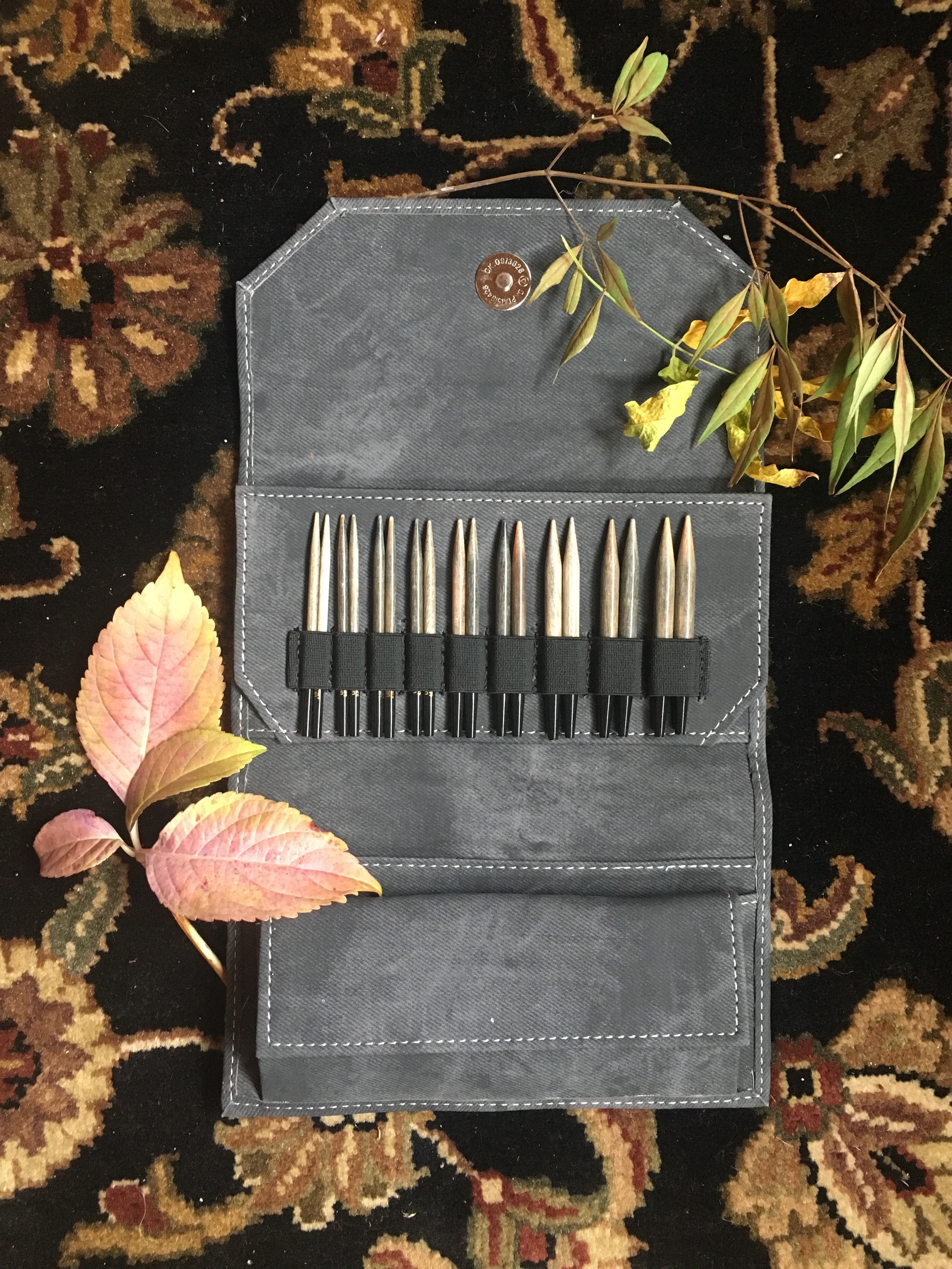 Lykke Driftwood 5 inch Interchangeable Knitting Needle Set - Grey Denim