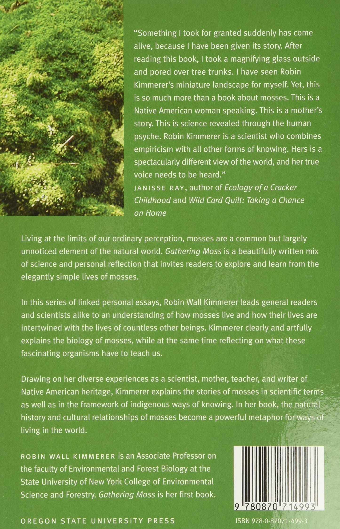 Gathering Moss: A Natural and Cultural History of Mosses by Robin Wall Kimmerer