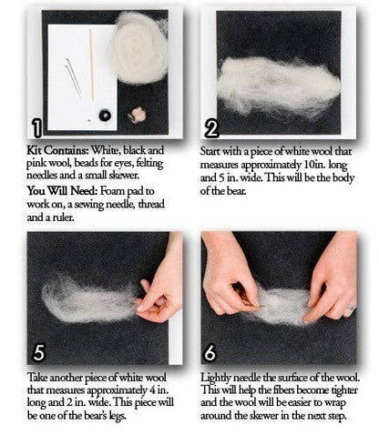 Polar Bear Felting Kit