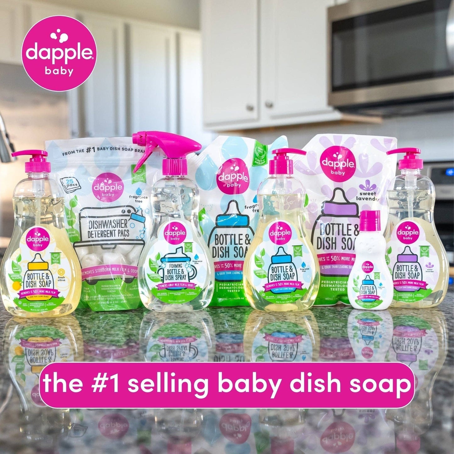 Dapple Baby On the Go Dish Soap 3 oz. Travel Size