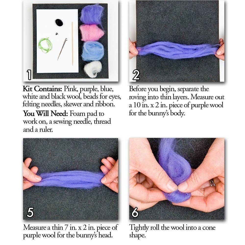 Spring Bunnies Felting Kit