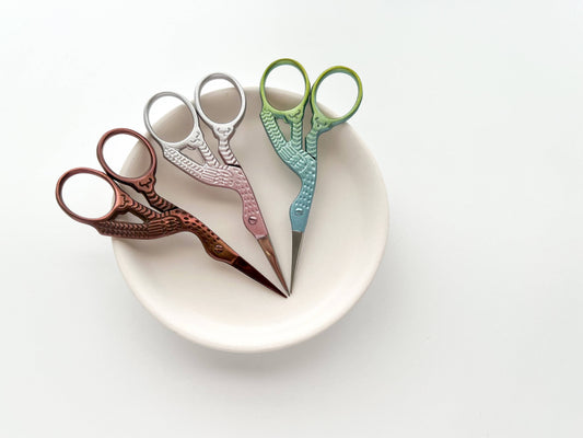 Embroidery stork scissors, small bird scissors