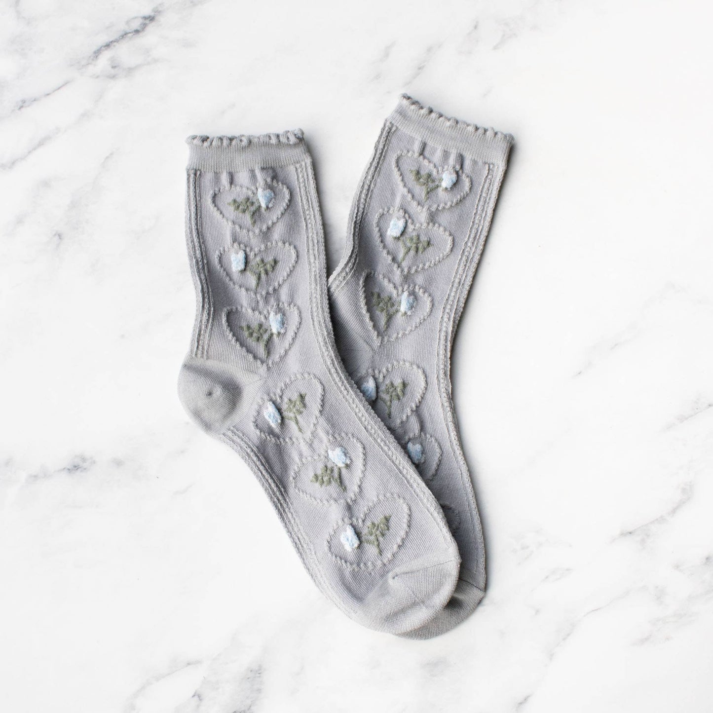 Women's Vintage Rose & Heart Casual Socks