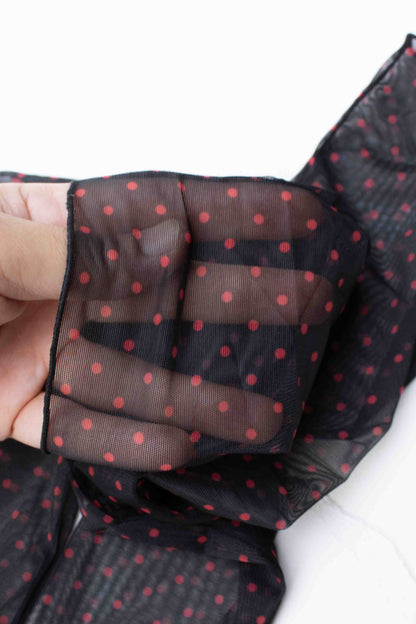 Sheer Patterned Crew Socks