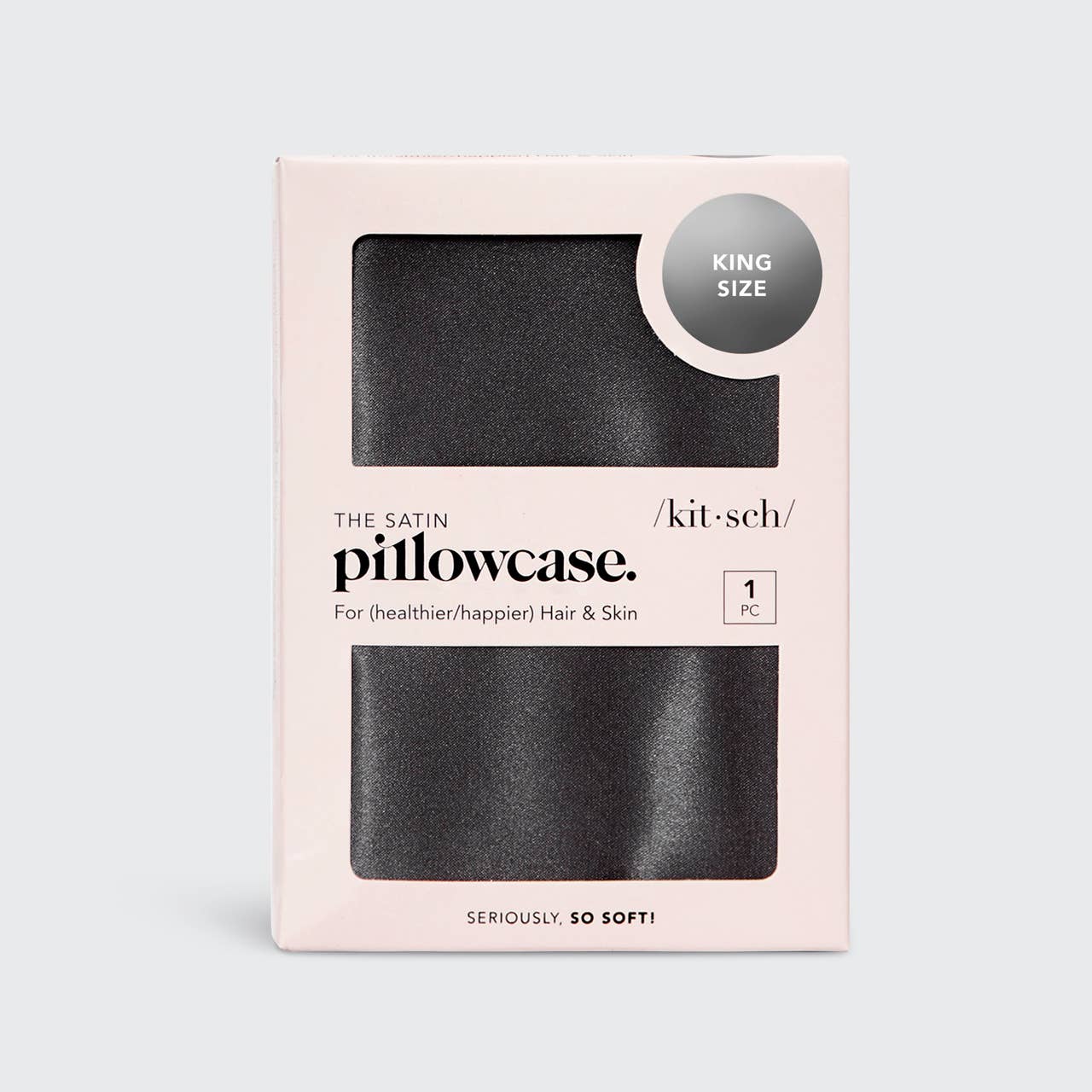 Satin Pillowcase King - Charcoal