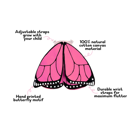 Pink Monarch Butterfly Costume Wings