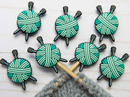 Turquoise Yarn Ball | Stitch Stoppers