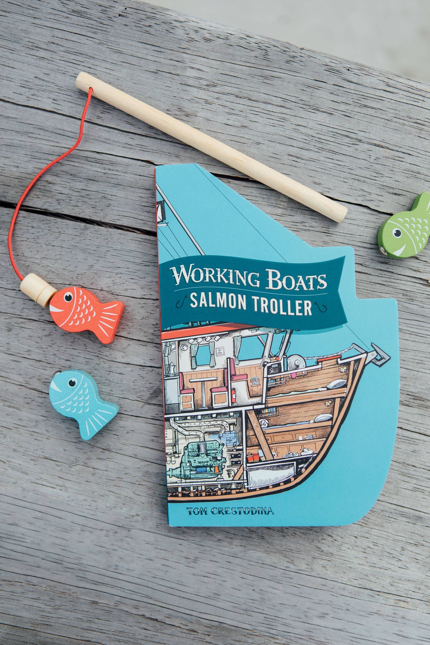 Working Boats: Salmon Troller Board Book- A Look-Inside Book