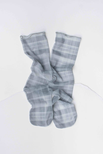 Sheer Patterned Crew Socks