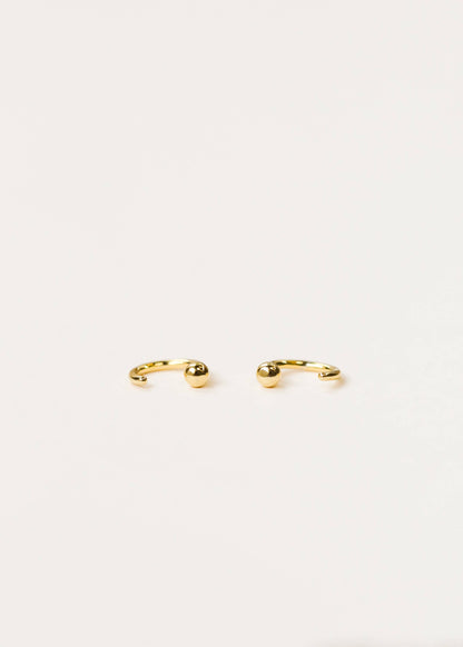 Huggies - Gold Sphere - Gold Earrings