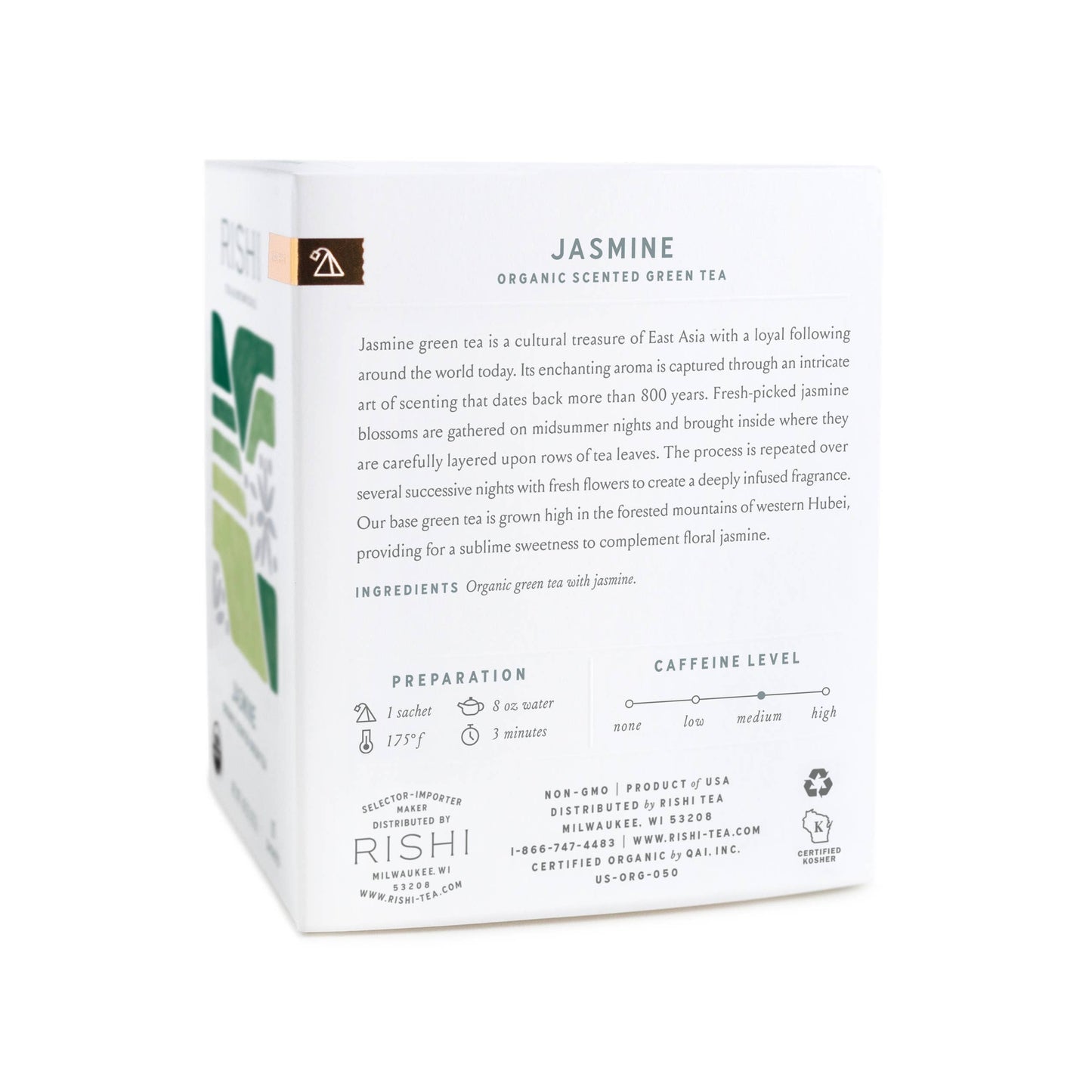 Jasmine Organic Green Tea Sachets