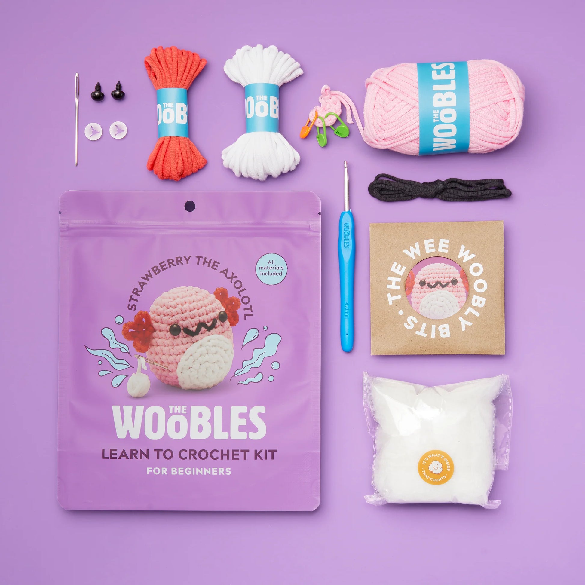 Strawberry the Axolotl Crochet Kit – The Net Loft