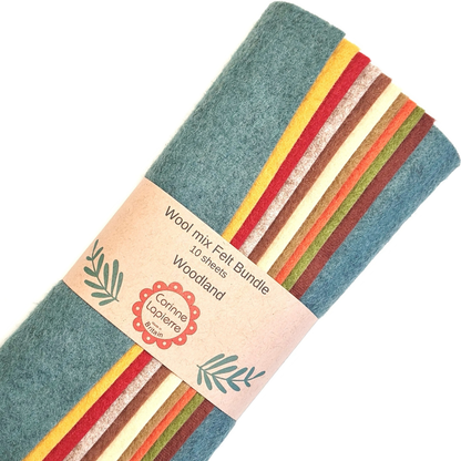 Felt Bundle of 10 Sheets - 12 themes