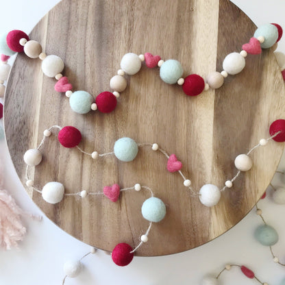 Felt Ball and Wood Bead Garland Craft Kit | Strawberry Mint