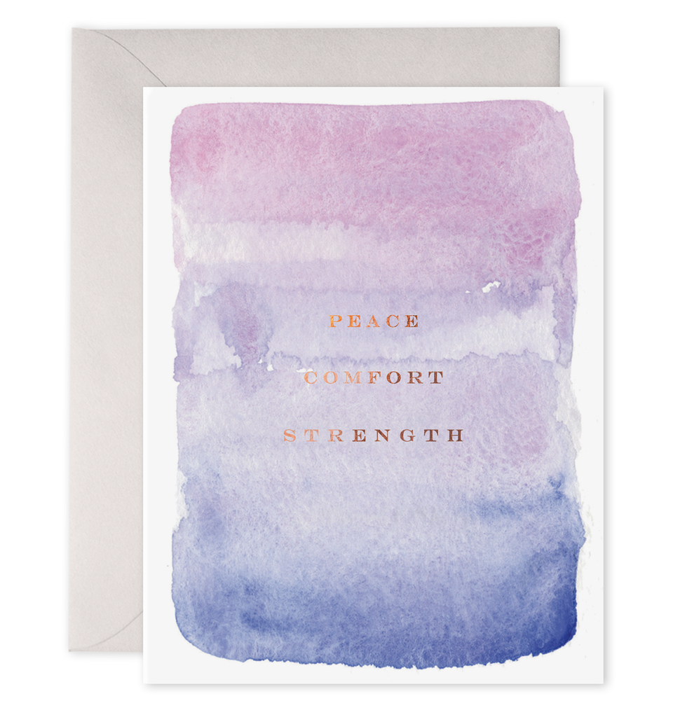 Peace Comfort Strength | Sympathy Condolence Support Card