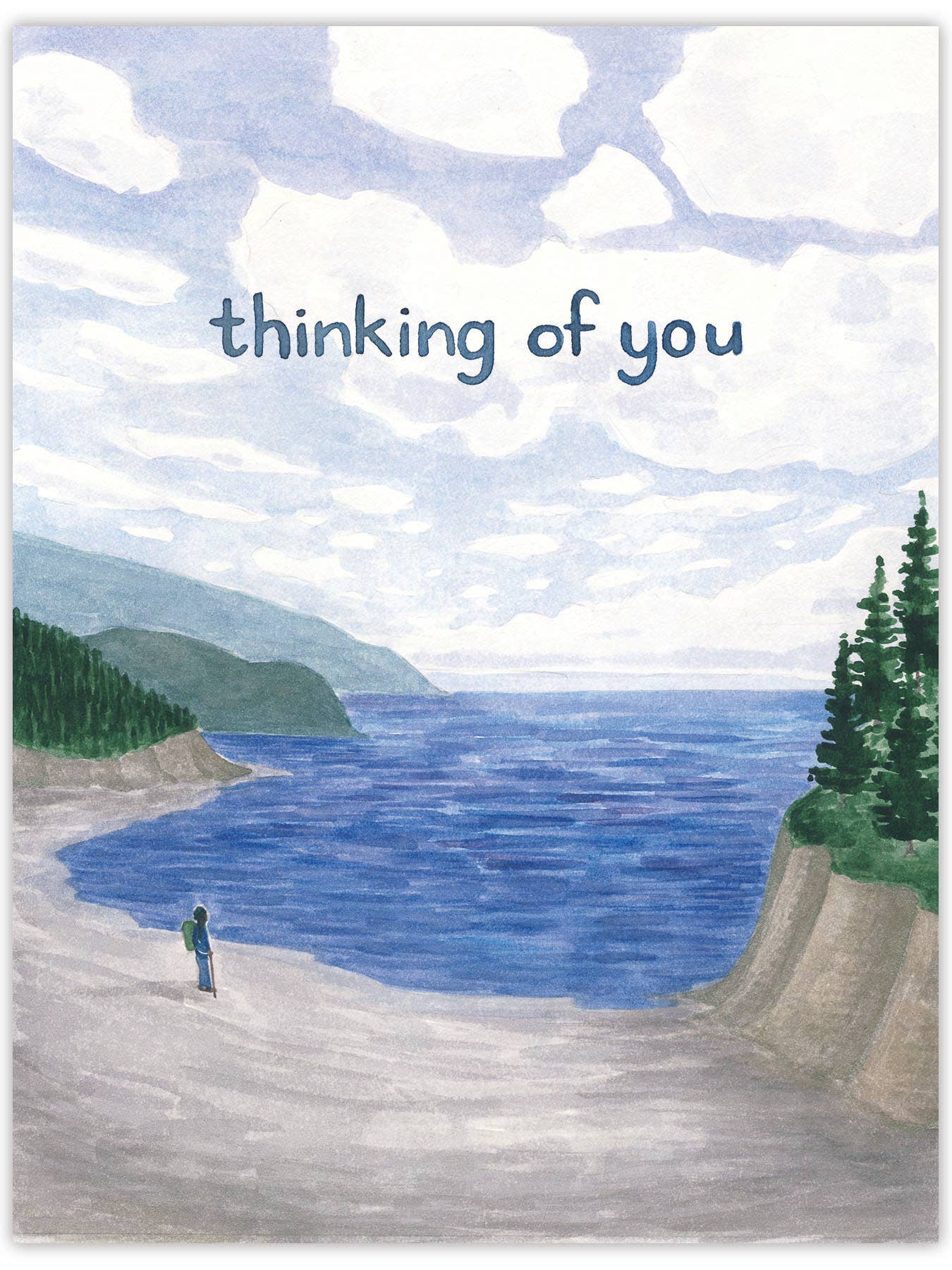 Thinking Of You Card - Watercolor Sympathy Card
