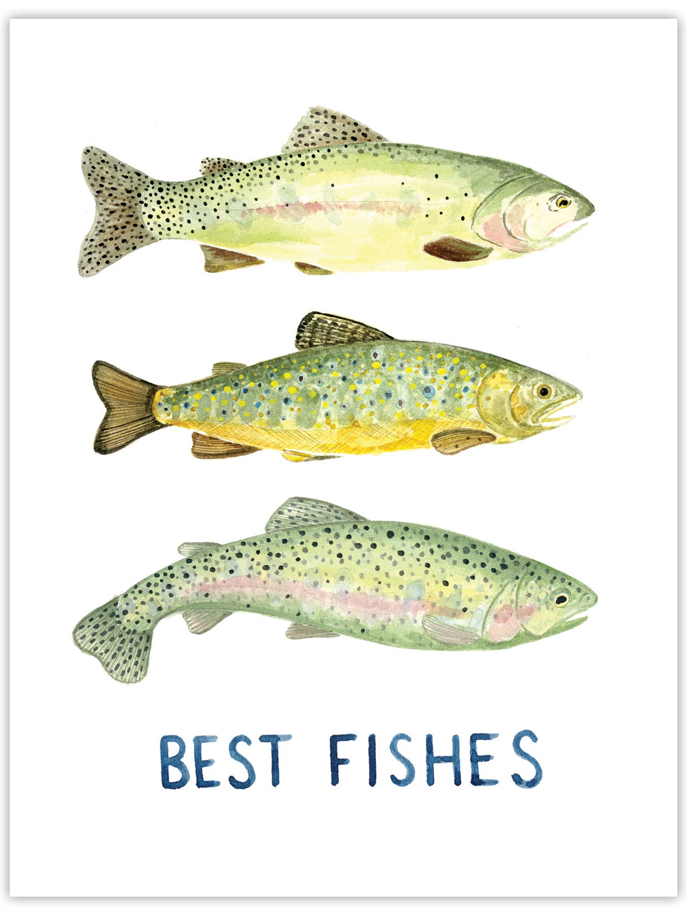 Best Fishes Card - Birthday Card - Best Wishes Card