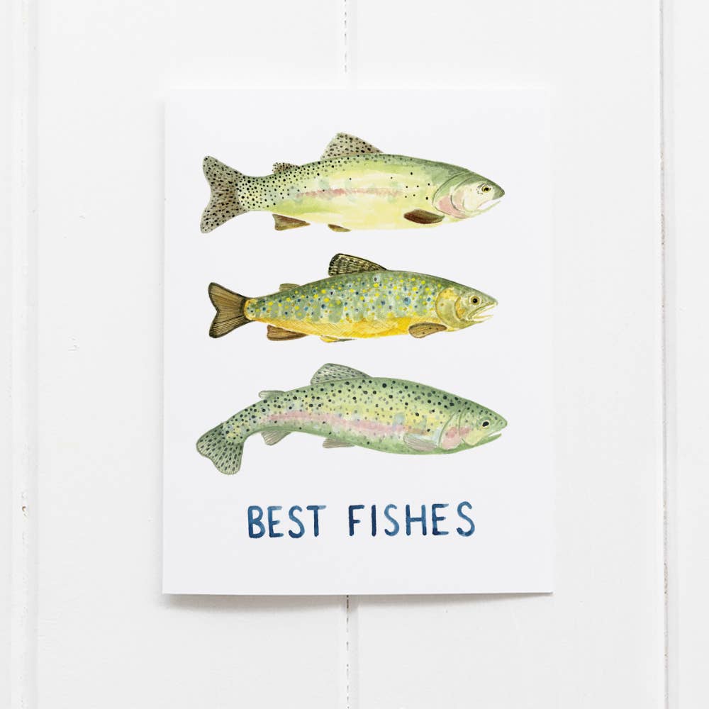 Best Fishes Card - Birthday Card - Best Wishes Card