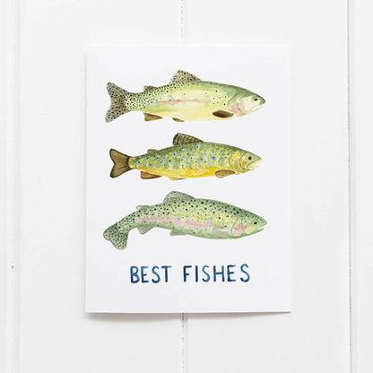 Best Fishes Card - Birthday Card - Best Wishes Card